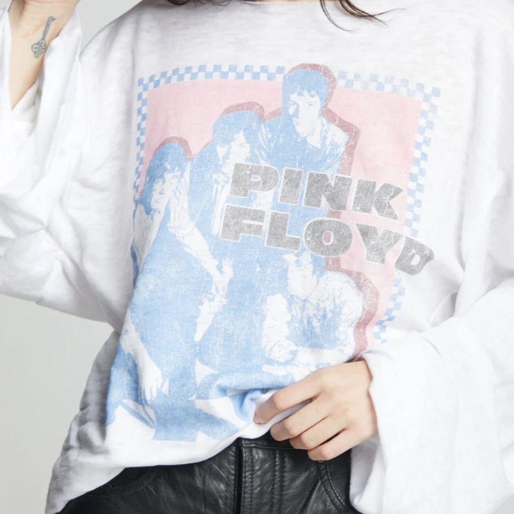 NWOT Recycled Karma Pink Floyd Bell Sleeve sweatshirt, Sz. S